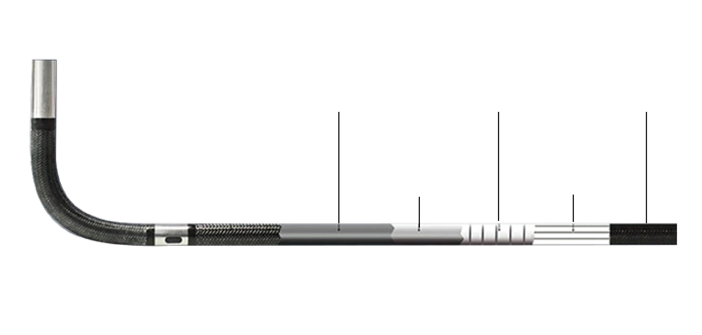 ACU-FVS probe side view showing internal construction